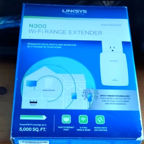 Linksys N300 WiFi Range Connector. - Picture 1 of 3